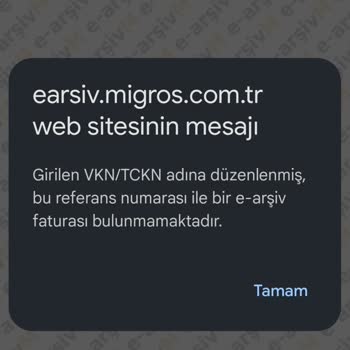 Migros E Arşiv Faturası Ulaşılamıyor