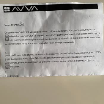 Avva Triko Kalitesizliği Ve Müşteri Hizmetleri Hayal Kırıklığı