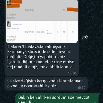 Emine Aydın İade Almama Problemi