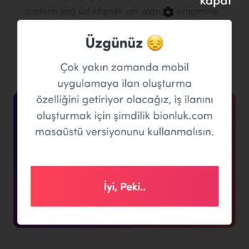 Bionluk (bionluk.com) Üyelik Alıp İlan Verememe Sorunu
