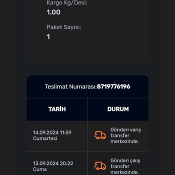 Sürat Kargo 10 Gündür Gelmeyen Kargo