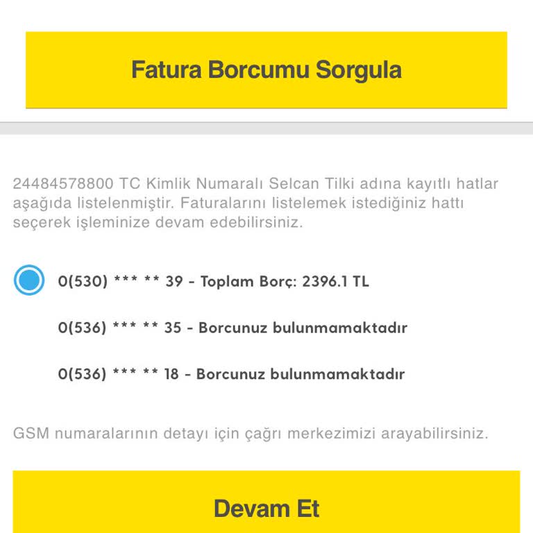Kullanılmayan Faturasız Hat İçin Yasal Takip Borcu Sorunu