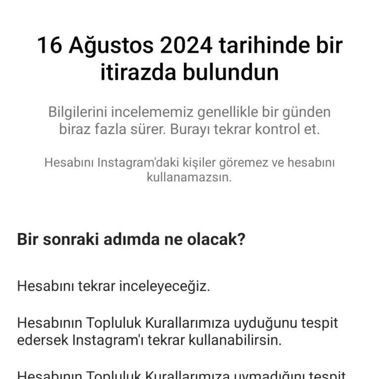 Instagram Hesabım Kapandı!