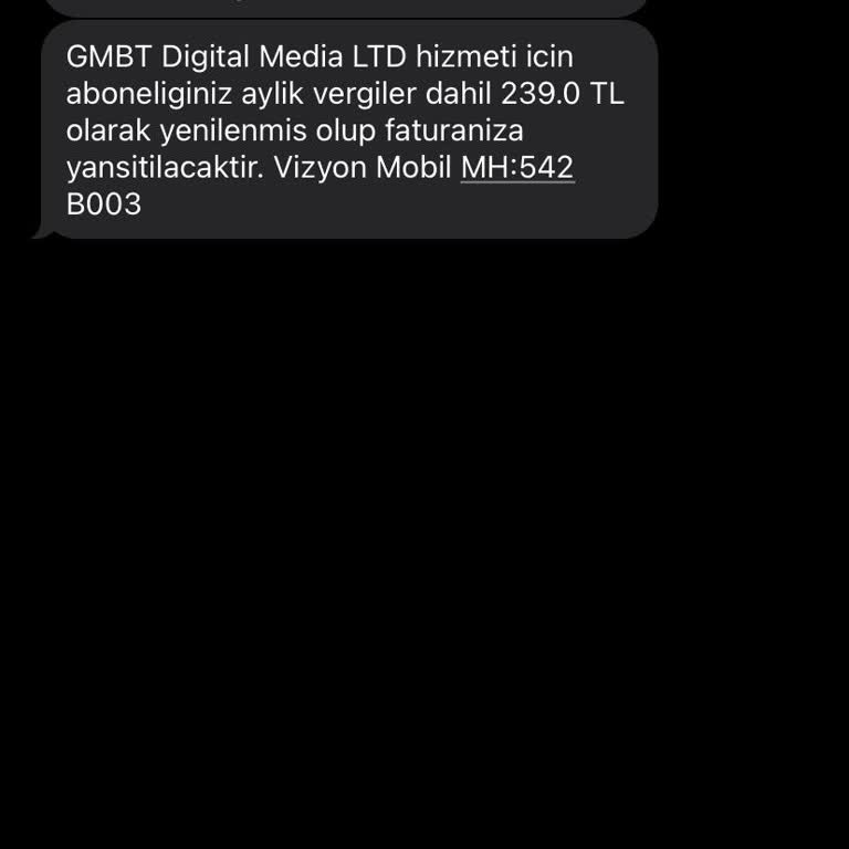 Beklenmedik Abonelik Ücreti ve İptal Talebi