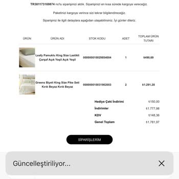 English Home Stokta Olmayan Ürünlerin Satışı Ve Geri Ödeme Problemi