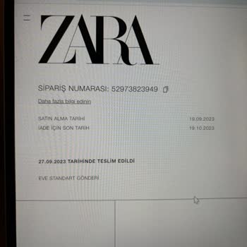 Zara Gönderilen İadeyi Kaybetti
