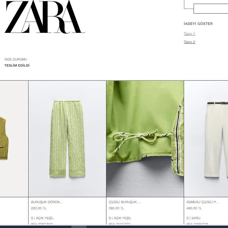 Zara (ınditex) Online Dan İade Etmiş Olmama Rağmen İademi Yapmadı