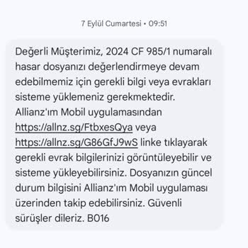 Allianz Sigorta Alliaz Sigorta Ödememizi Gerçekleştirmiyor