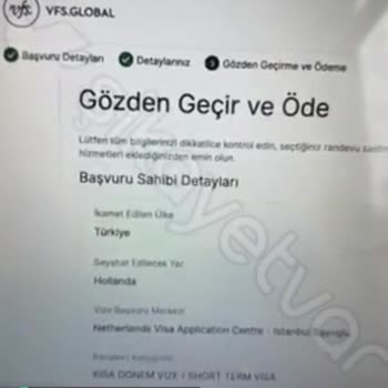 VFS Global Hollanda Online Randevu Problemi!