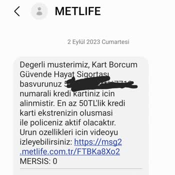 Metlife Rızam Dışında Otomatik Yenileme