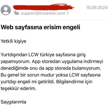 LCW Web Sitesi Erişim Engeli