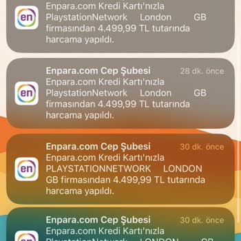 Enpara Kredi Kartımdan 10 Adet Benim Dışında Harcama Yapılmıştır