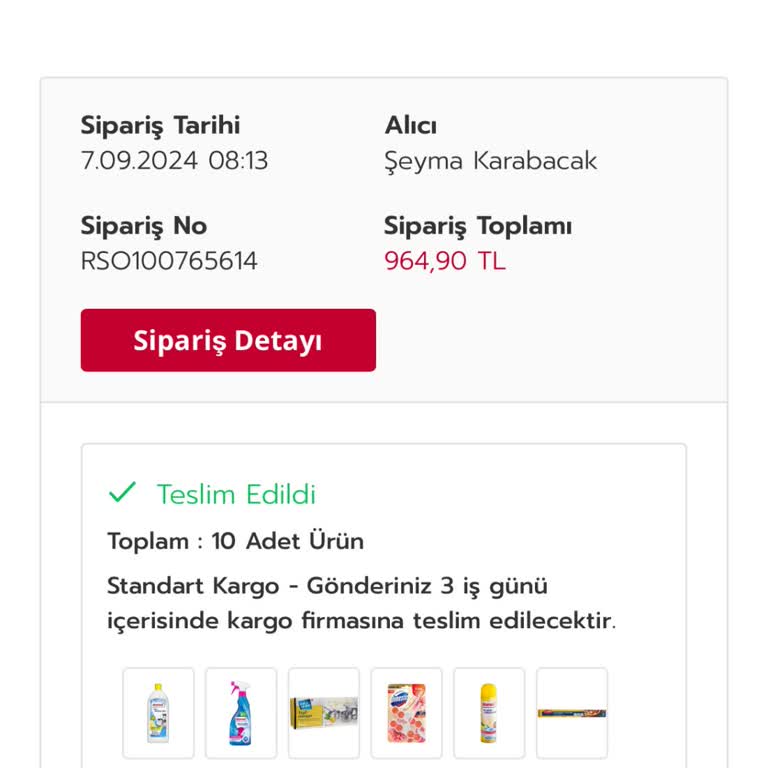 Rossmann Eksik Sipariş Teslim Etti.