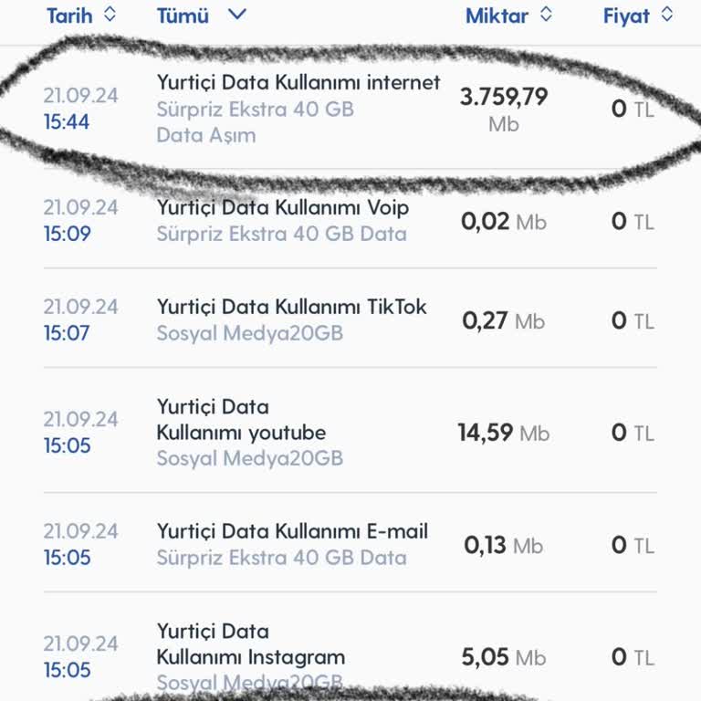 Aniden Tükenen İnternet Paketi ve Yetersiz Müşteri Hizmetleri
