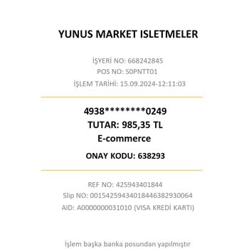 Yunus Market Para İadesi Yapılmadı