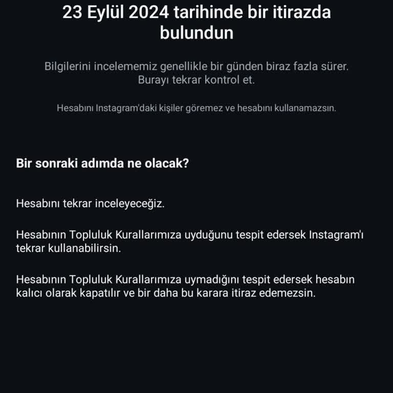 Instagram Hesabım Kapatıldı Açılmasını İstiyoruz!