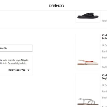 Derimod Teslim Edilmeyen Ürün Teslim Edildi Gözüküyor