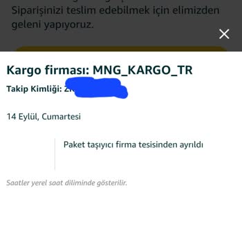 Amazon Telefon Siparişim Ulaşmıyor