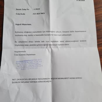 Kayra Giyim Mağazadan Alınan Üründe Renk Hataları