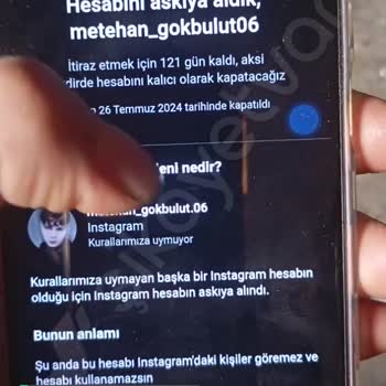 Instagram Hesabım Askıya Alınmış!