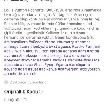 Louis Vuitton Dolap Sahte Ürün Satışı