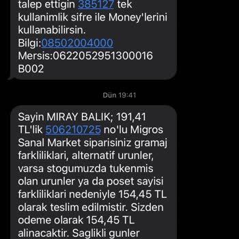 Migros Hesabımdan Fazla Para Çekti