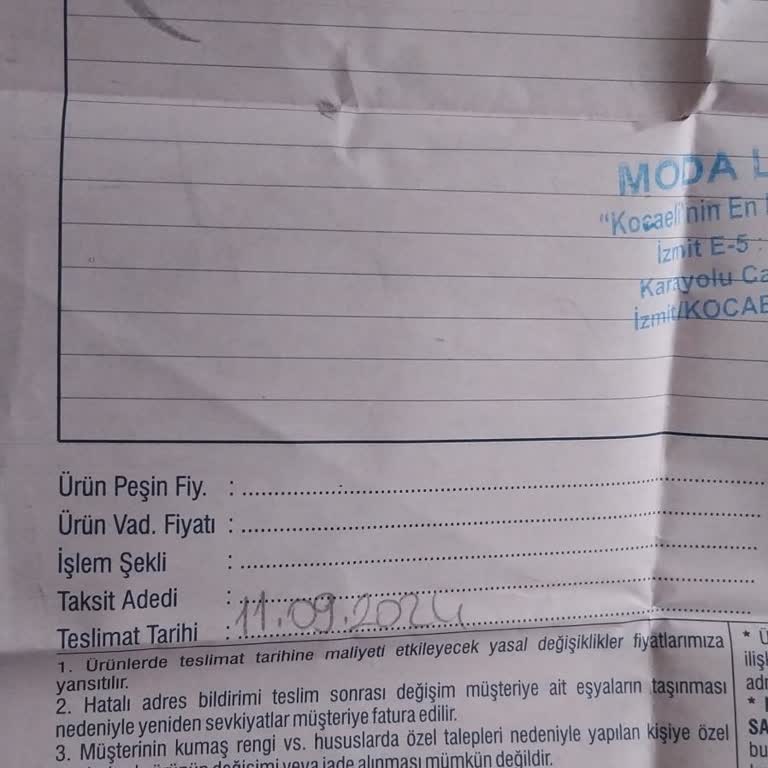 Modalife Eksik Ürün Teslimatı