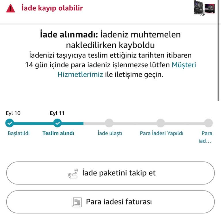 Amazon Para İadesini Yapmıyor