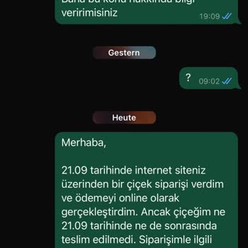 Efsun Çiçekçim Çiçek Siparişinde Büyük Hayal Kırıklığı