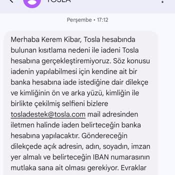 Tosla E Haftadır Paramı İade Etmiyor