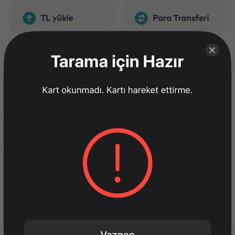 İstanbul Kart NFC Hatası