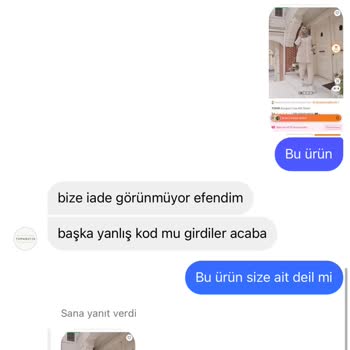 Tuma Butik Beni Mağdur Ettiler İade Kodunu Yanlış Verip İadeyi Kabul Etmediler