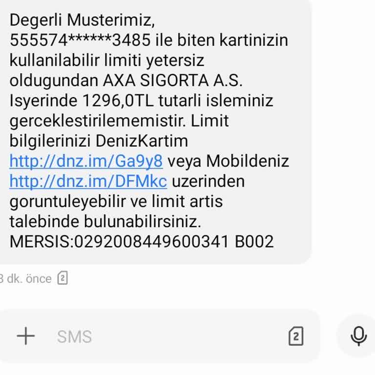 Axa Sigorta Bilgim Dahilinde Olmadan Denizbank Black Kartıma Sigorta Yapılmış