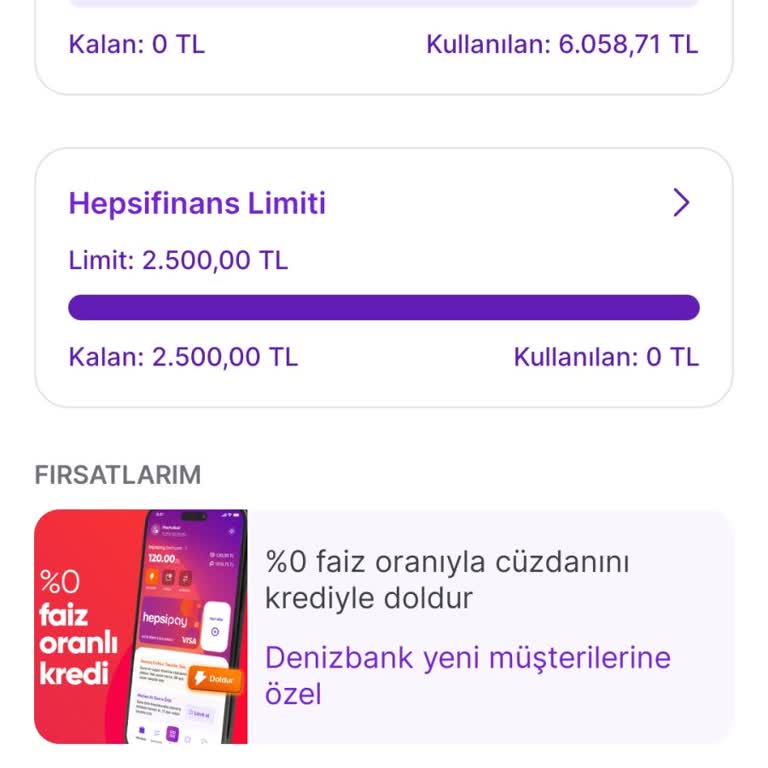 Hepsiburada Limitim Sıfırlandı Yardımcı Olun