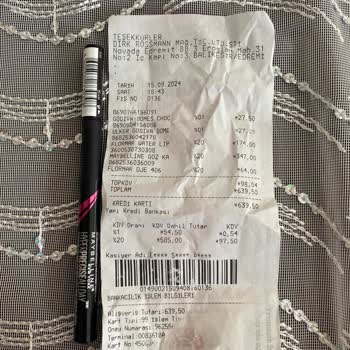 Rossmann Maybelline Göz Kalemi Kusurlu Ürün