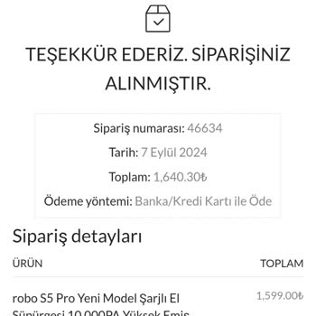 Robo Şarjlı El Süpürgesi