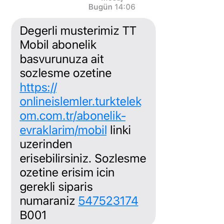 TT Mobil Abonelik