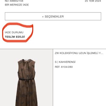 Zara Yanlış Ürün Teslimatı Ve İade Sorunları