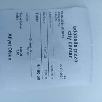 Adabella Pizza Personel İndirimi Hk