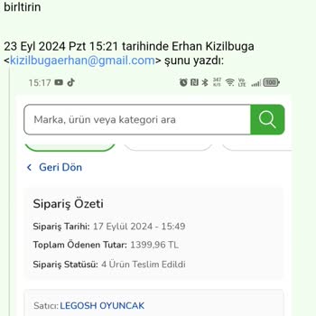 Çiçek Sepeti Legosh Oyuncak Eksik Ürün