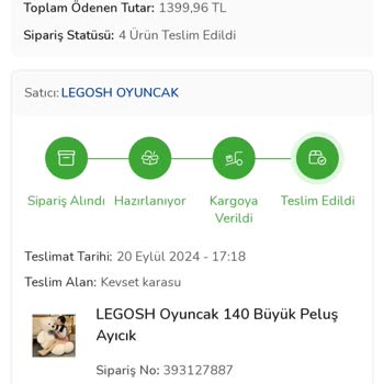 Çiçek Sepeti Legosh Oyuncak Eksik Ürün