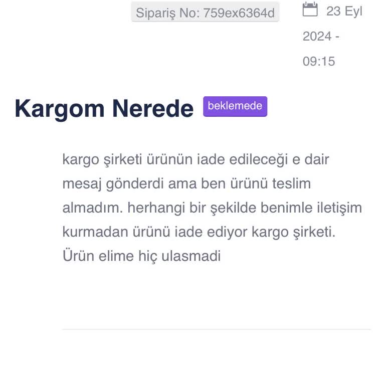 YDS Boots Kargo Teslimatında Büyük Sorun Ve İade Talebi