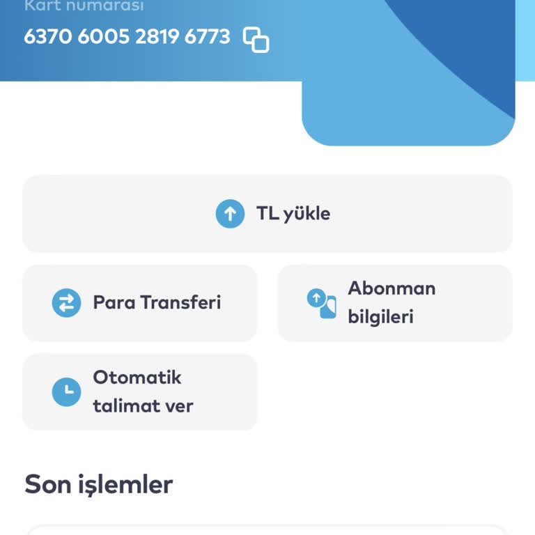 İstanbul Kart Abonman Kredi Kartı Banka Kartından Kesilen 6,5 TL