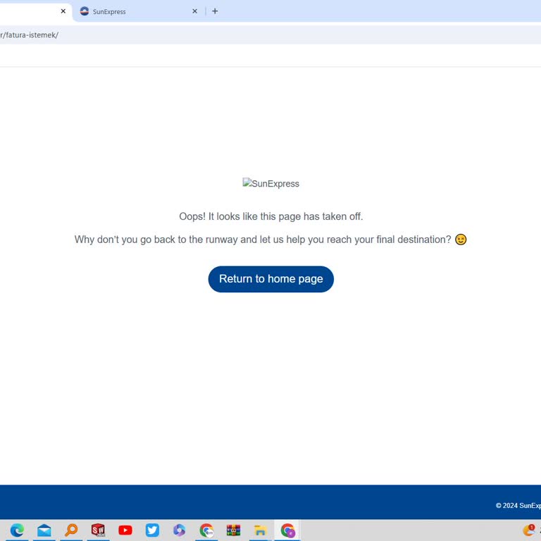 Sunexpress Kurumsal Faturamı Ulaştırmadı