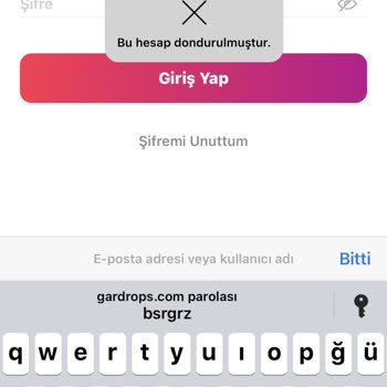 Gardrops Bilgi Dışı Hesap Dondurma