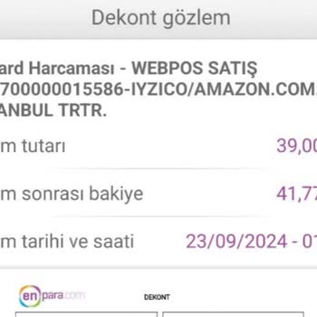 Webpos Satış İyzico/amazon.com.tr Hesabımdan Gizlice Para Çekti