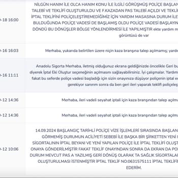 Anadolu Sigorta doppelte Bildungsreiseversicherung, Widerruf nicht akzeptiert