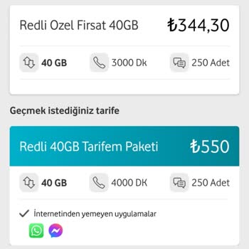 Red'li Özel Fırsat 40GB Paketi Fiyat Artışı Şoku