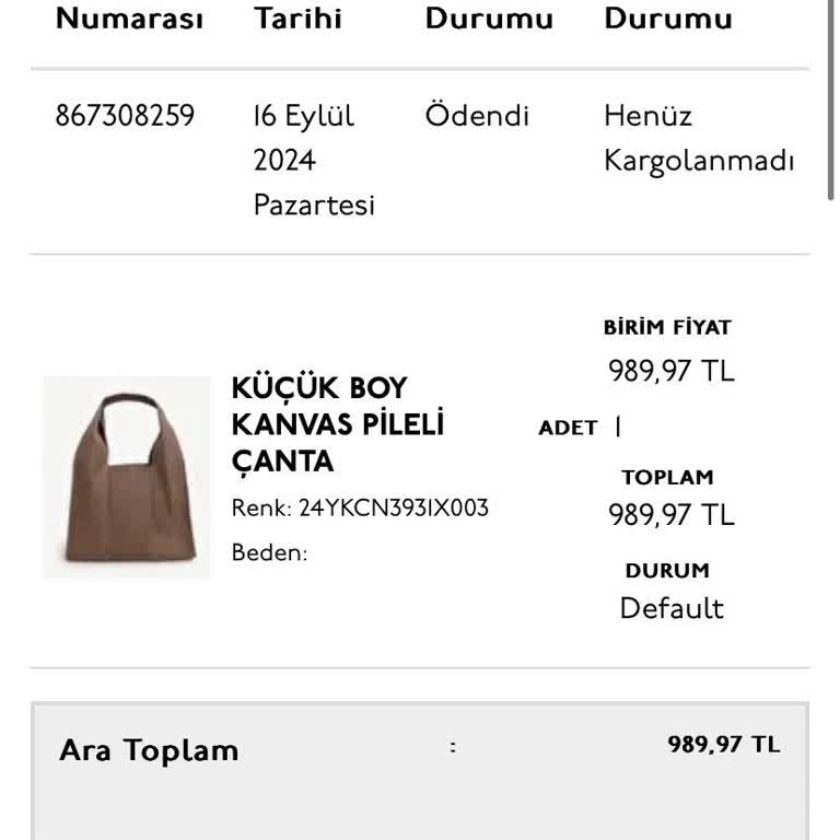 Yargıcı Online Sipariş Sorunu