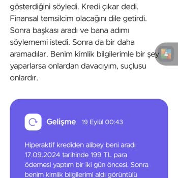 Hiperaktif Kredi Finansal Hizmetler Sorunu